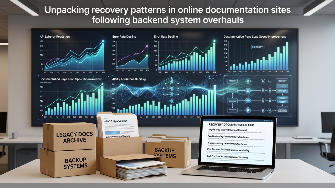 Unpacking recovery patterns in online documentation sites following backend system overhauls